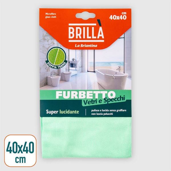 Picture of BRILLA' FURBETTO PANNO VETRI MICROFIBRA 40X40 VERDE