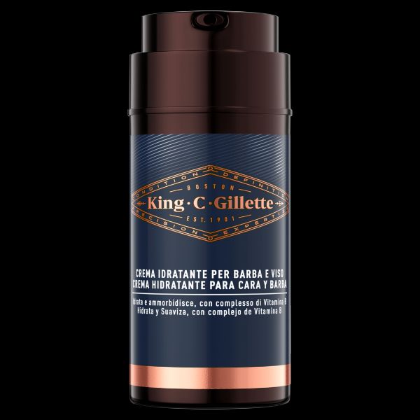 Gillette King C Crema idratante per barba e viso moisturizer 100 ml