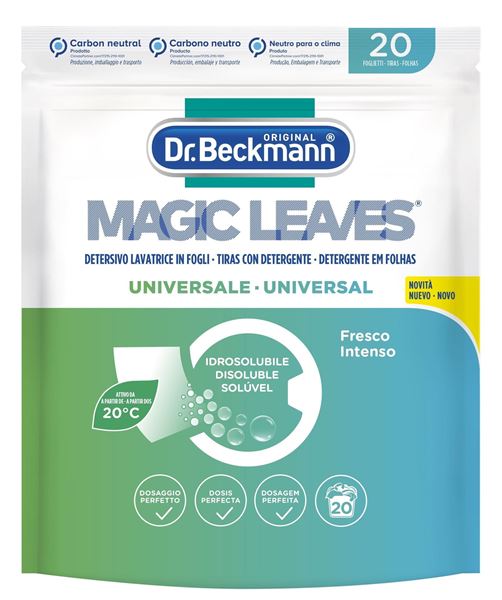 dr beckmann-detersivo lavatrice in fogli-magic leaves