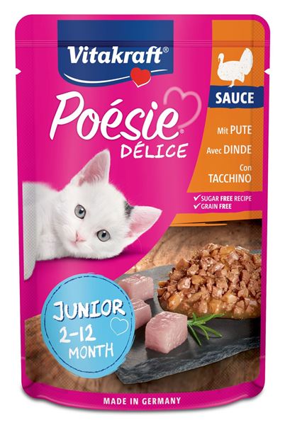 Picture of VITAKRAFT GATTO JUNIOR POESIE TACCHINO BUSTA 85 GR 35291