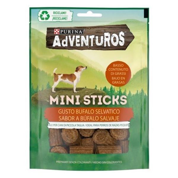 Immagine di ADVENTUROS MINI STICKS PER CANE PICCOLO BUFALO SELVATICO 90G