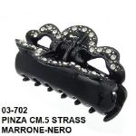 Picture of PINZA CM 5 STRASS MARRONE E NERO