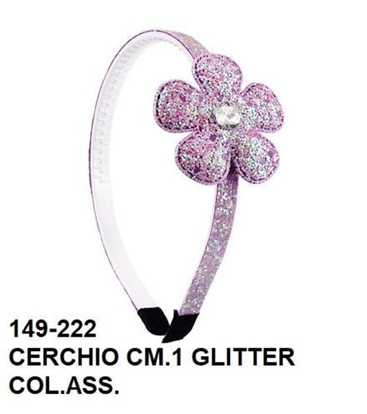 Immagine di CERCHIO BIMBA CM 1 GLITTER CON FIORE CS149-222