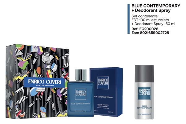 Immagine di ENRICO COVERI UOMO BLUE CONTEMP CONF EDT 100+ DEOD SPR 150