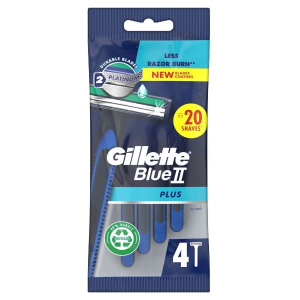 Gillette Blue II Plus rasoi x 4