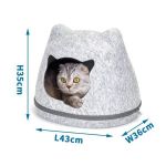 Immagine di CUCCIA PER GATTI A FORMA DI ORECCHIE DI GATTO 43X36X35