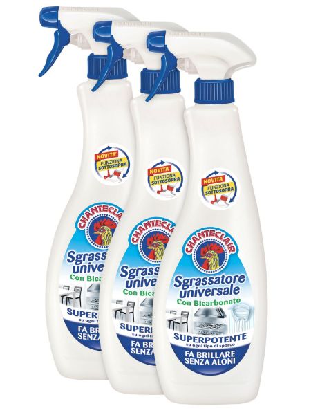 Chanteclair Sgrassatore Vapos con Bicarbonato 3 pz - 600 ml