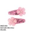 Picture of CLICK CLAC CLIPS WITH SEQUIN AND GLITTER FLOWER IN ASSORTED COLOURS 5 PIECES