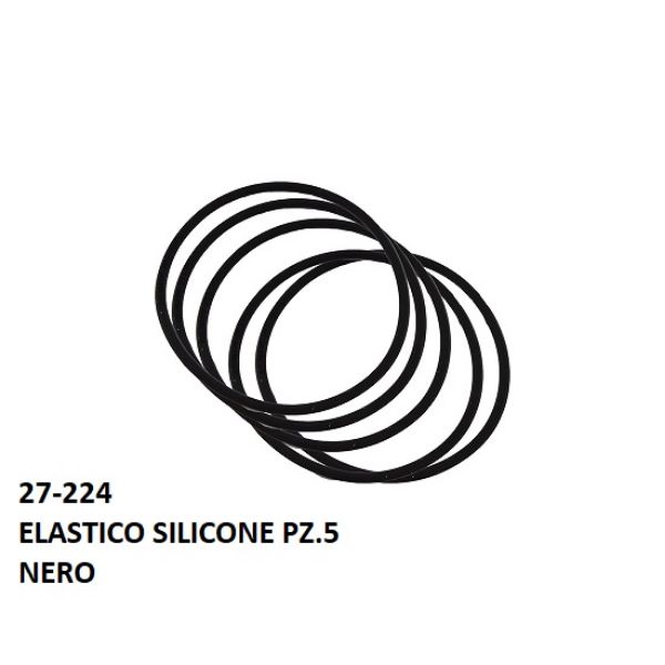 Picture of ELASTICO SILICONE NERO PZ 5 CS27-224