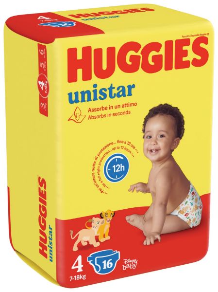 Immagine di HUGGIES PANNOLINI UNISTAR MAXI (7-18 KG) 16 PEZZI 