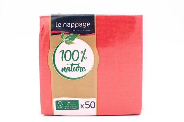 Immagine di TOVAGLIOLI NAPPAGE 24X25X50PZ ROSSO 71167