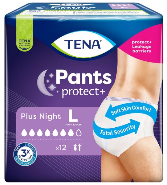 tena lady ass-pants plus notte large x 12