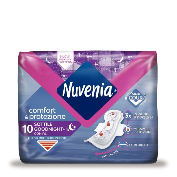 Nuvenia assorbenti notte con ali Sottile x 10