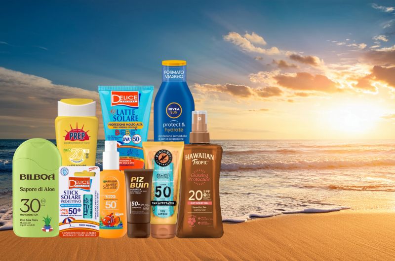 Creme solari formato standard e travel size