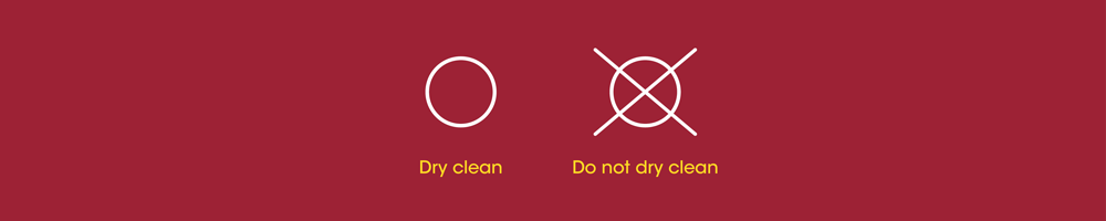 Dry cleaning symbols